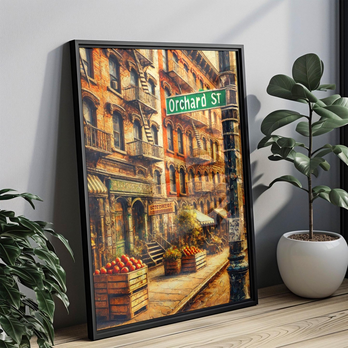 Orchard Street Art Print: Manhattan Cityscape, Travel Souvenir
