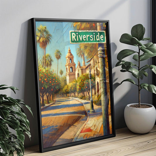 Art Riverside Wall Art California Print Travel Poster USA Gift Housewarming Modern American Decor