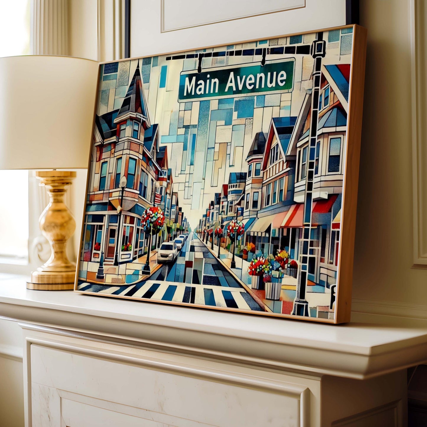 Main Ave Print - Ocean Grove Wall Art, New Jersey Travel Poster, Coastal Home Decor, Housewarming Gift, Beach House Artwork, NJ Art Print