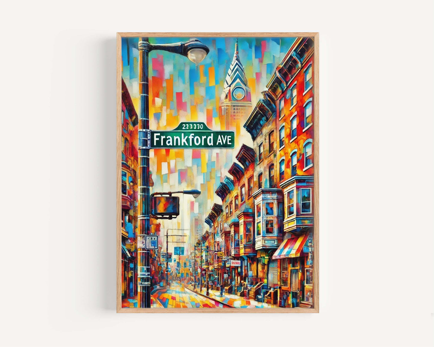 Frankford Ave Print Philadelphia Wall Art, Philly Travel Poster, Frankford Avenue Gift, Housewarming & Home Decor, Unique Philly Art Print