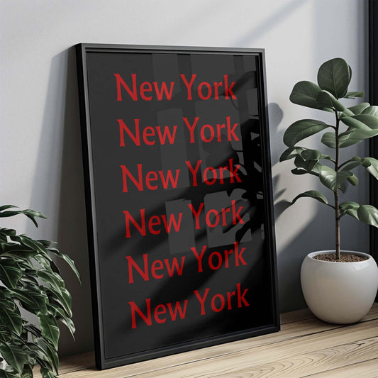 New York Wall Art | NYC Typography Poster | Dorm Room Decor | Modern Home Office Print | Gift for New Yorkers