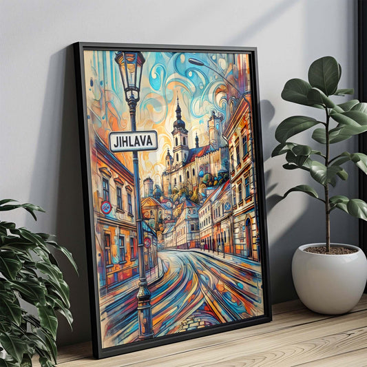 Jihlava Art Print - Czech Republic City Wall Art, Travel Poster, Housewarming Gift, Jihlava Travel Decor