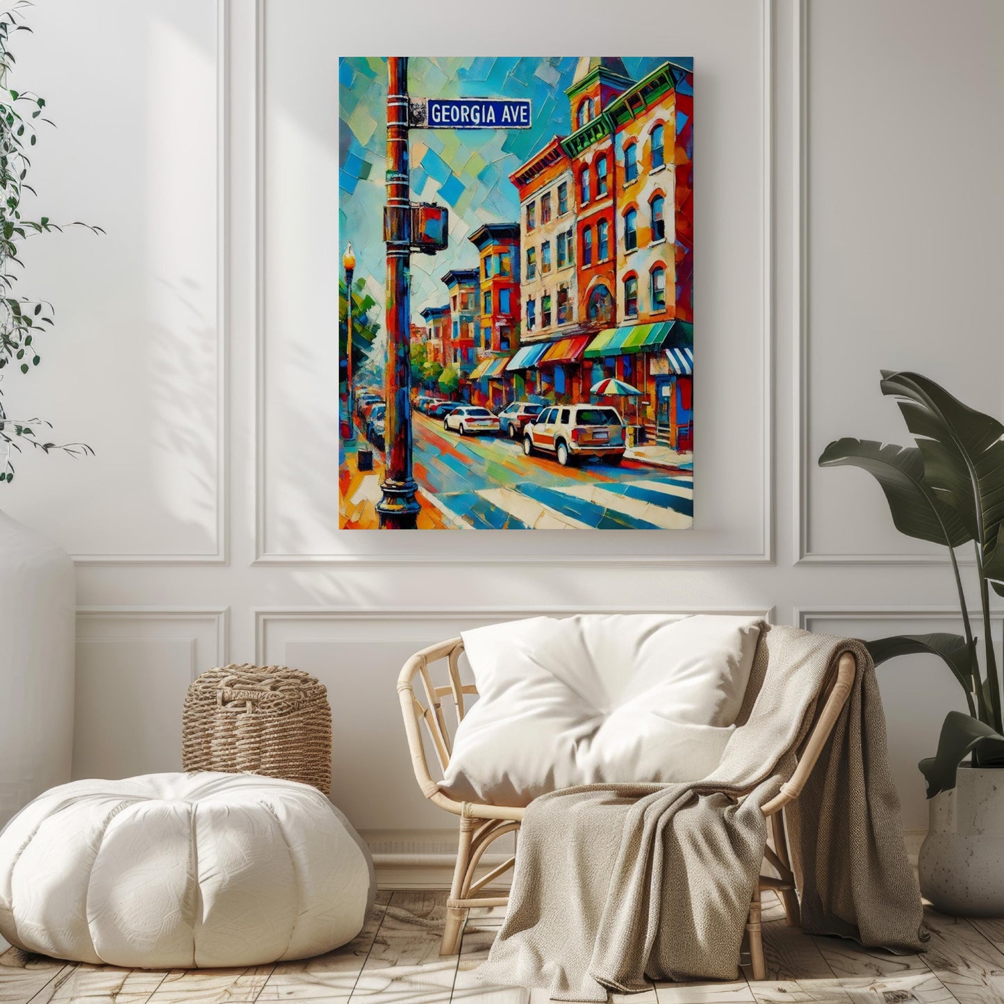 Washington DC Georgia Ave Wall Art, Travel Print & Poster, USA Gift, Unique Housewarming Decor, DC Souvenir Artwork