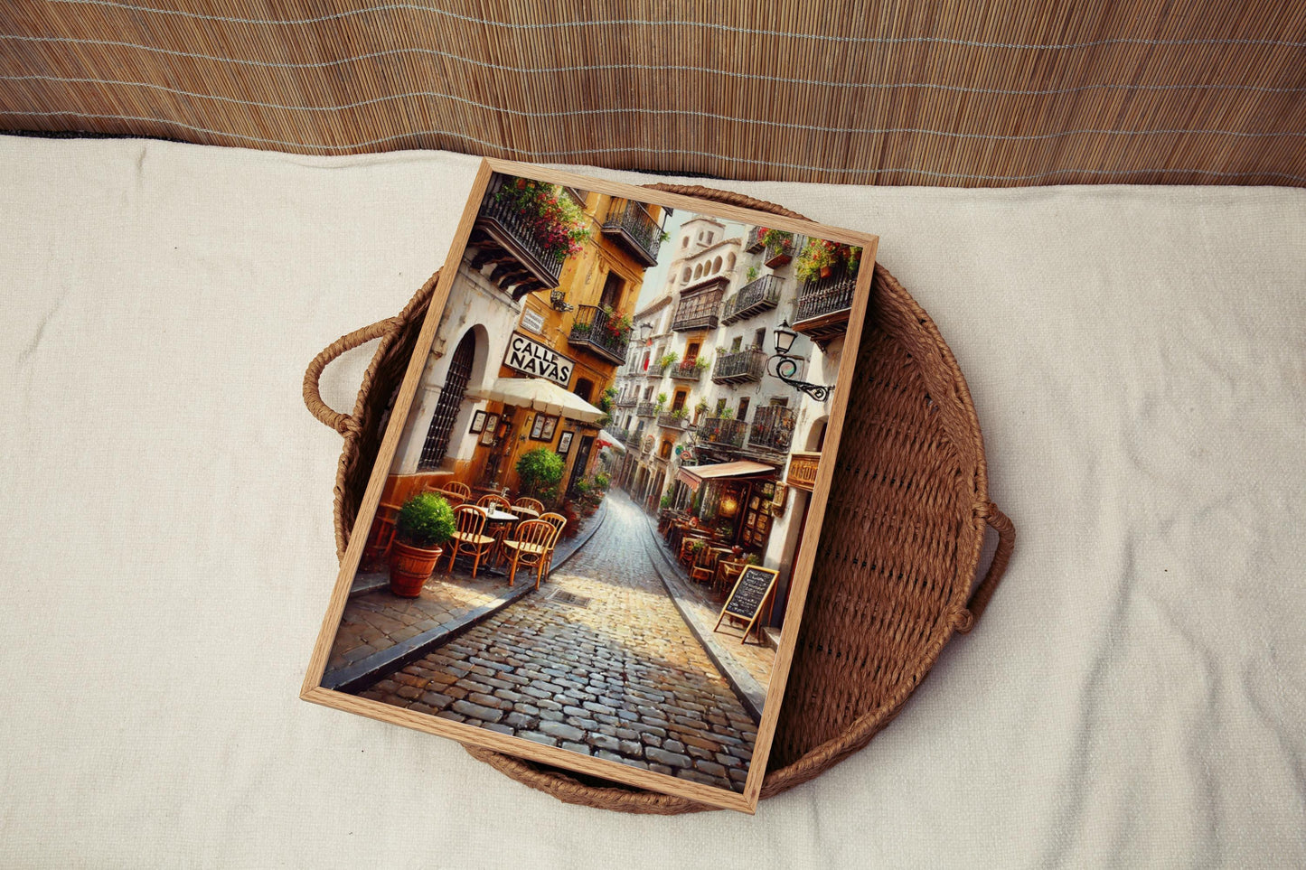 Granada Spain Street Sign Print: Calle Navas Travel Art