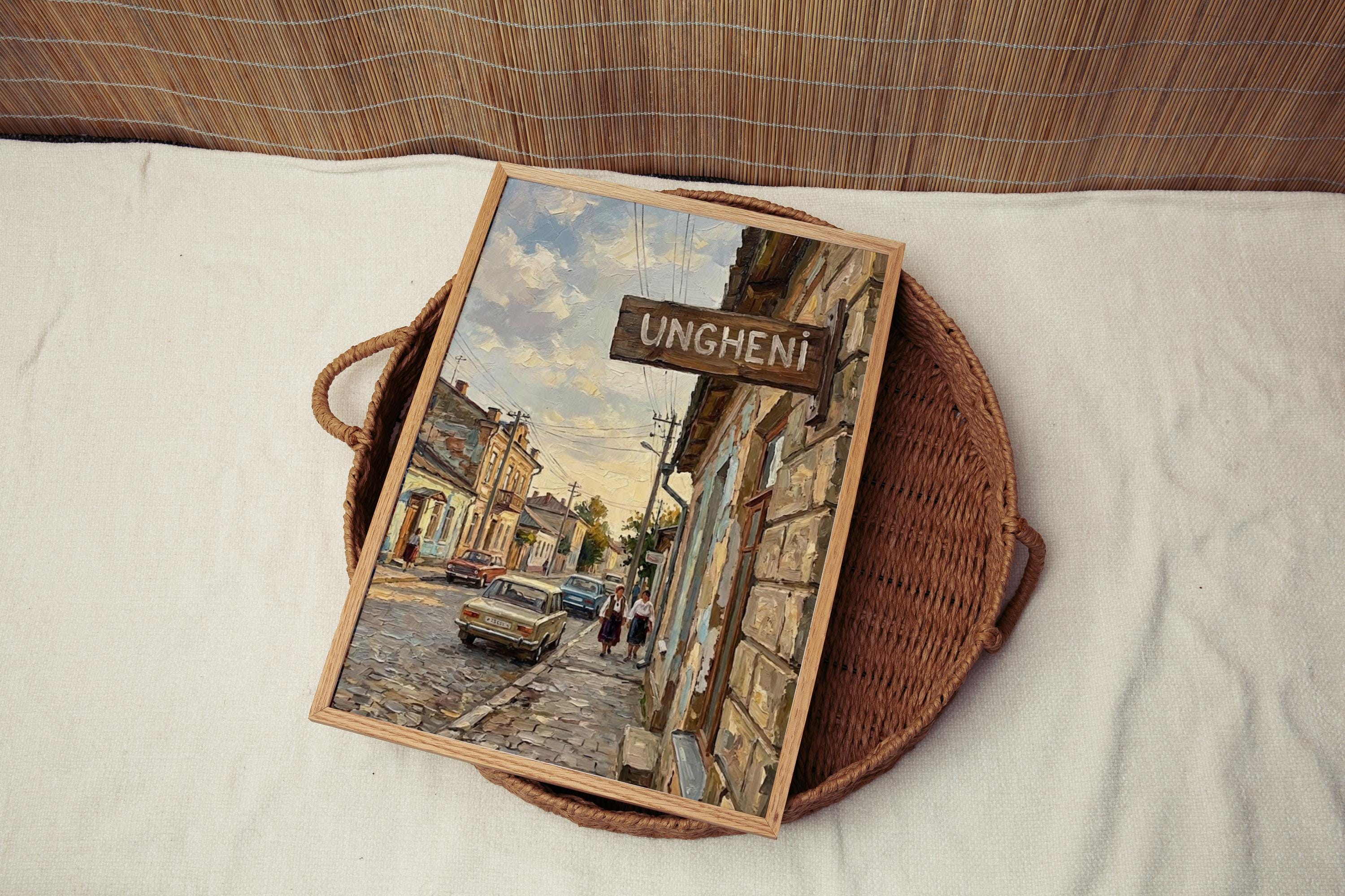 Ungheni Moldova Wall Art Print: Prut River Travel Poster