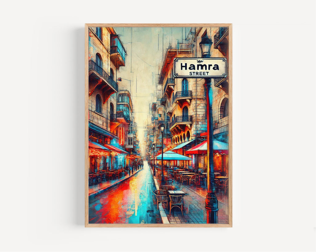 Hamra Street Print Modern - Beirut, Lebanon