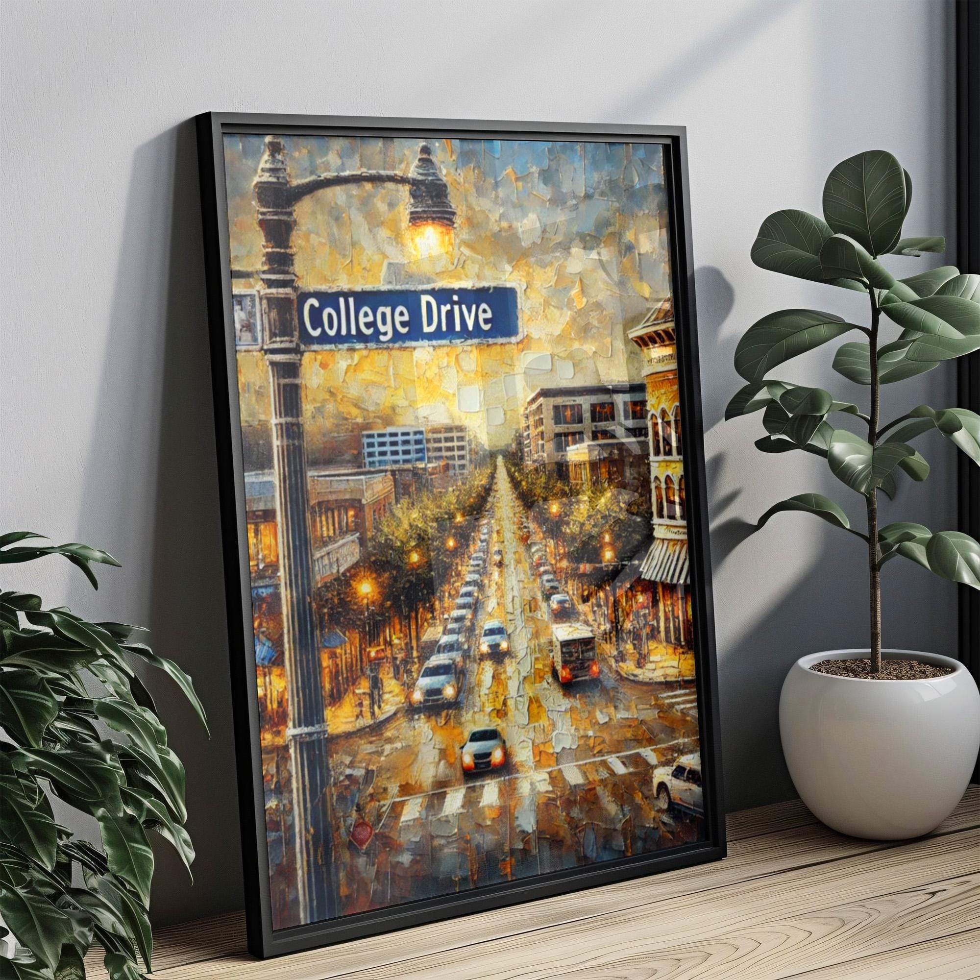 College Drive Print - Baton Rouge, Louisiana, USA