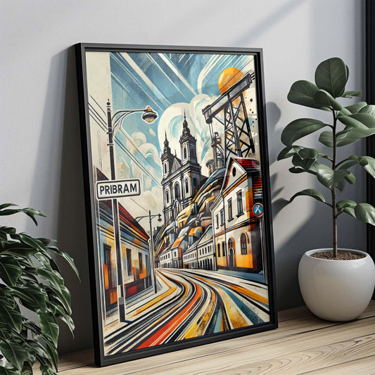 Pribram Art Print: Czech Republic City Wall Art Travel Poster Housewarming Gift Home Decor