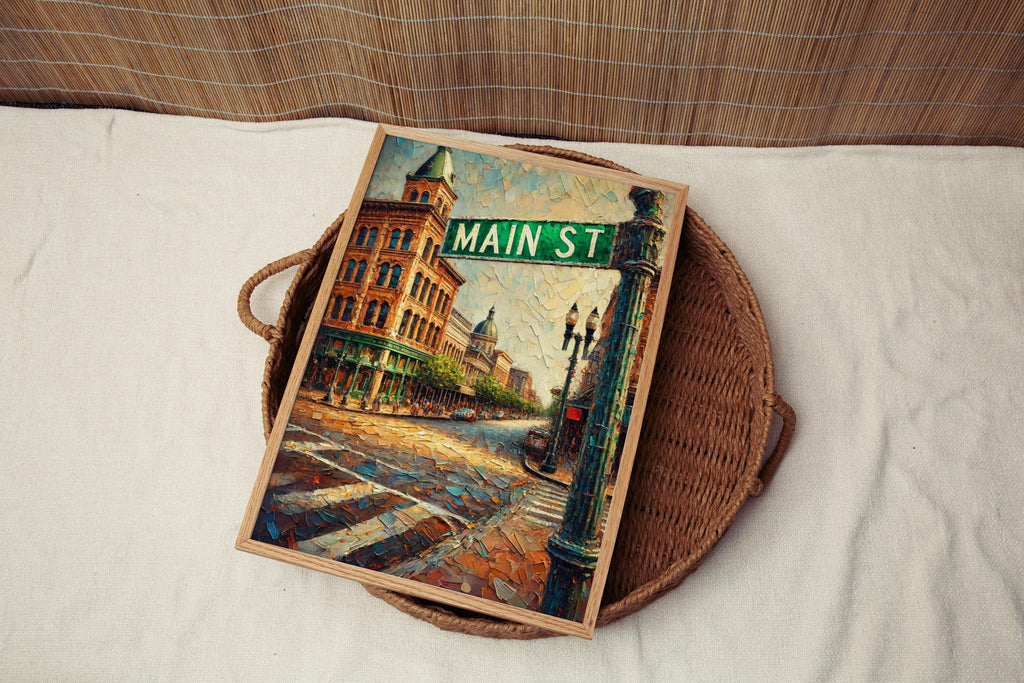 Main St Print - Baton Rouge, Louisiana, USA