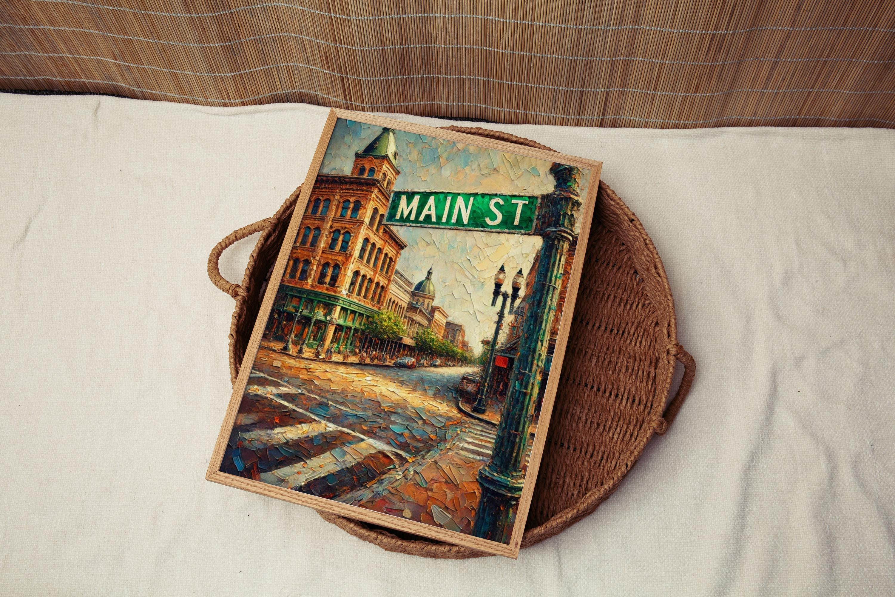 Main St Print - Baton Rouge, Louisiana, USA