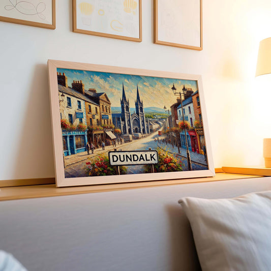 Dundalk Art Print - Irish City Wall Art, Travel Poster, Housewarming Gift, Ireland Decor, European Travel Print, Dundalk Ireland Gift