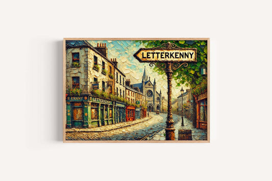 Letterkenny Art Ireland Wall Art Print - Travel Poster, City Gift & Housewarming Decor, Letterkenny Print for Home or Office