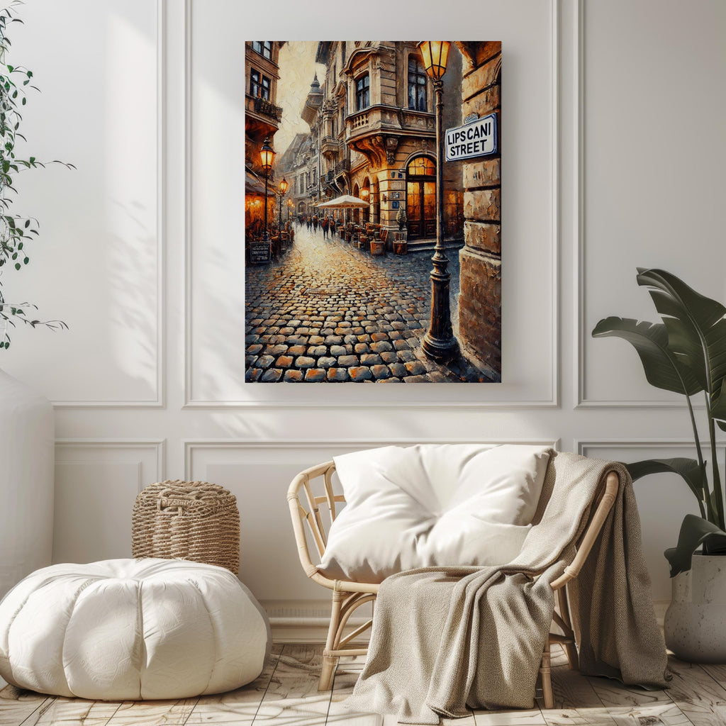 Lipscani Street Print - Bucharest, Romania