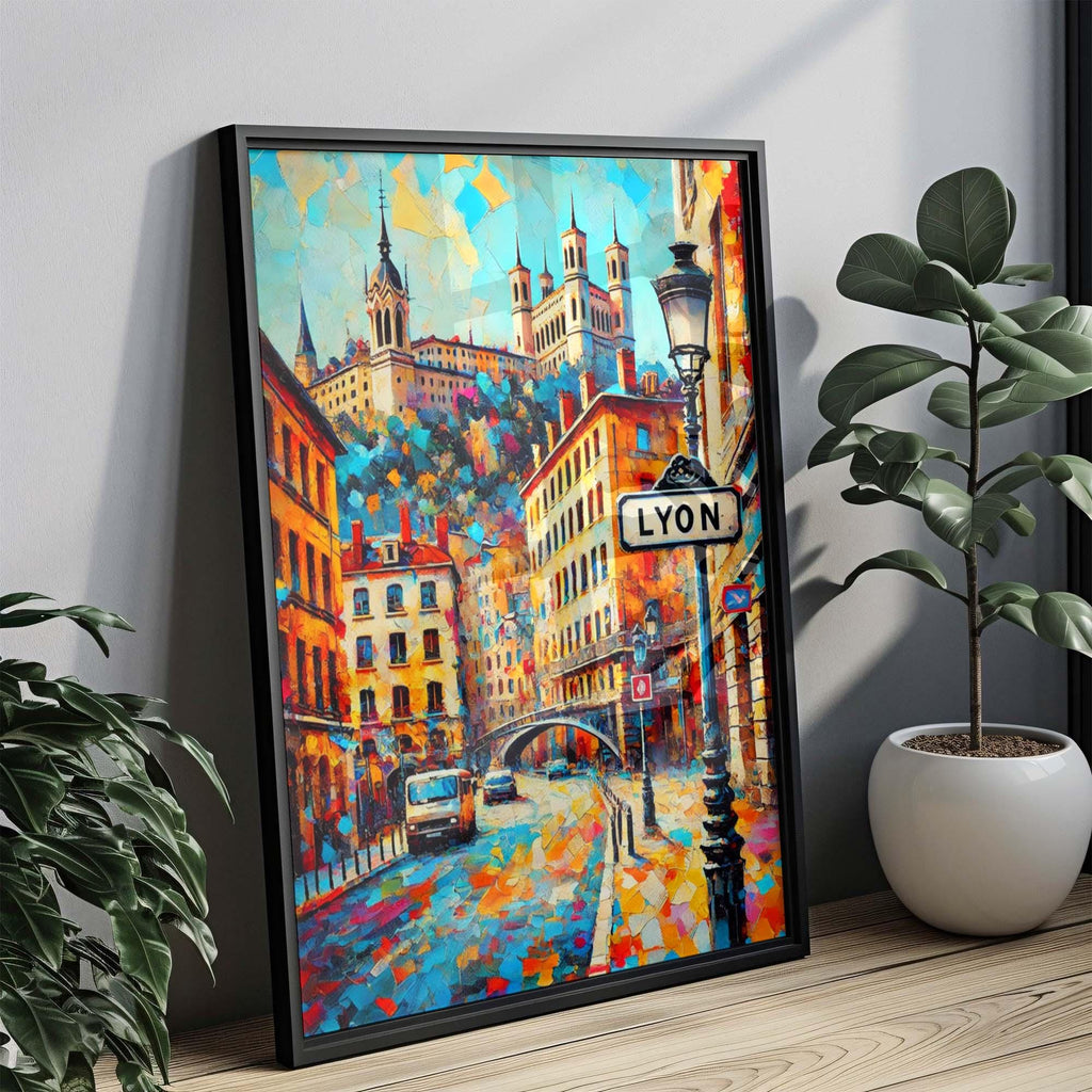 Lyon Cityscape Poster - Lyon, France