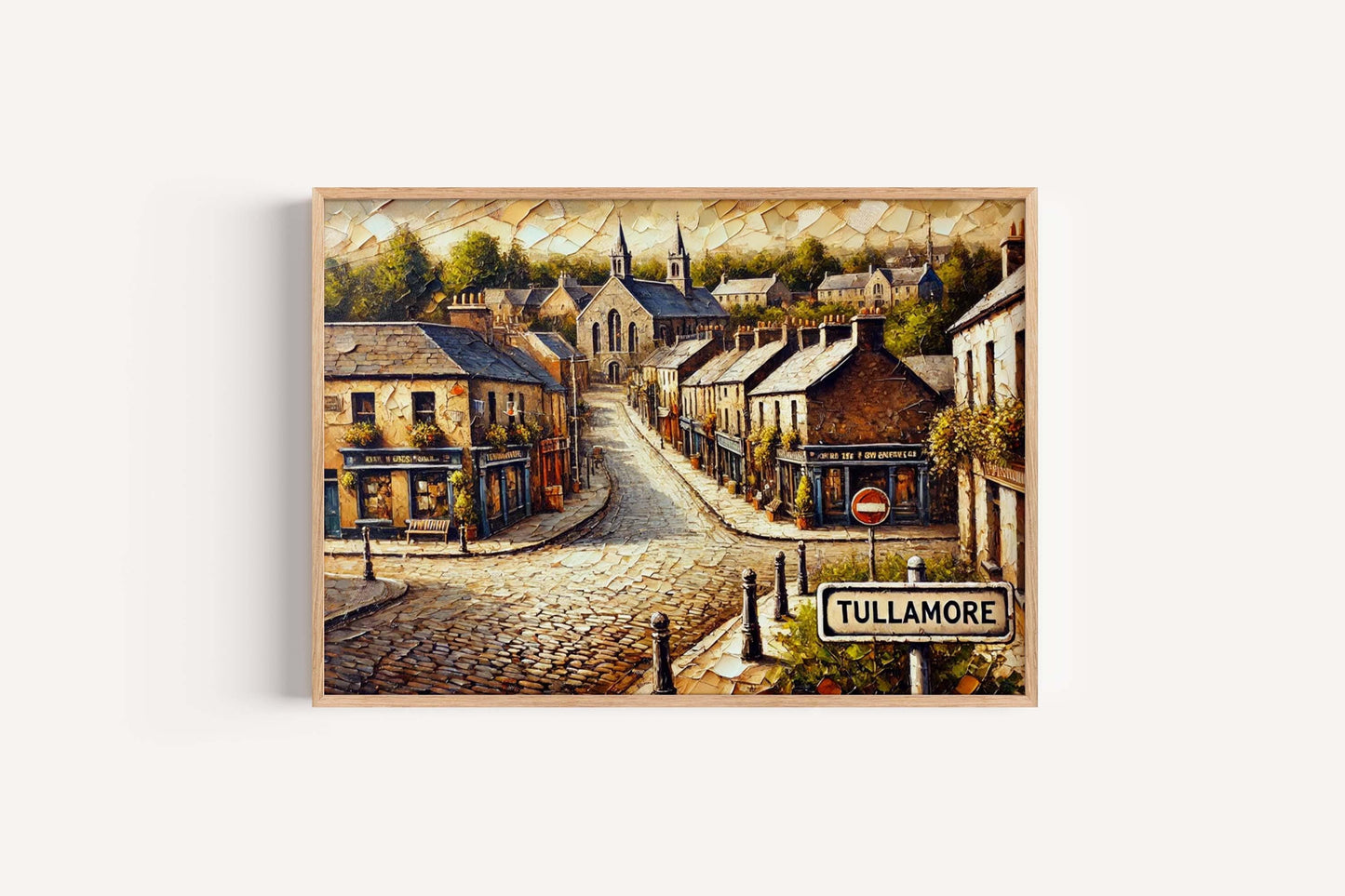 Tullamore Art Print - Ireland City Travel Poster, Map Illustration, European Wall Decor, Housewarming Gift, Tullamore Ireland Wall Art