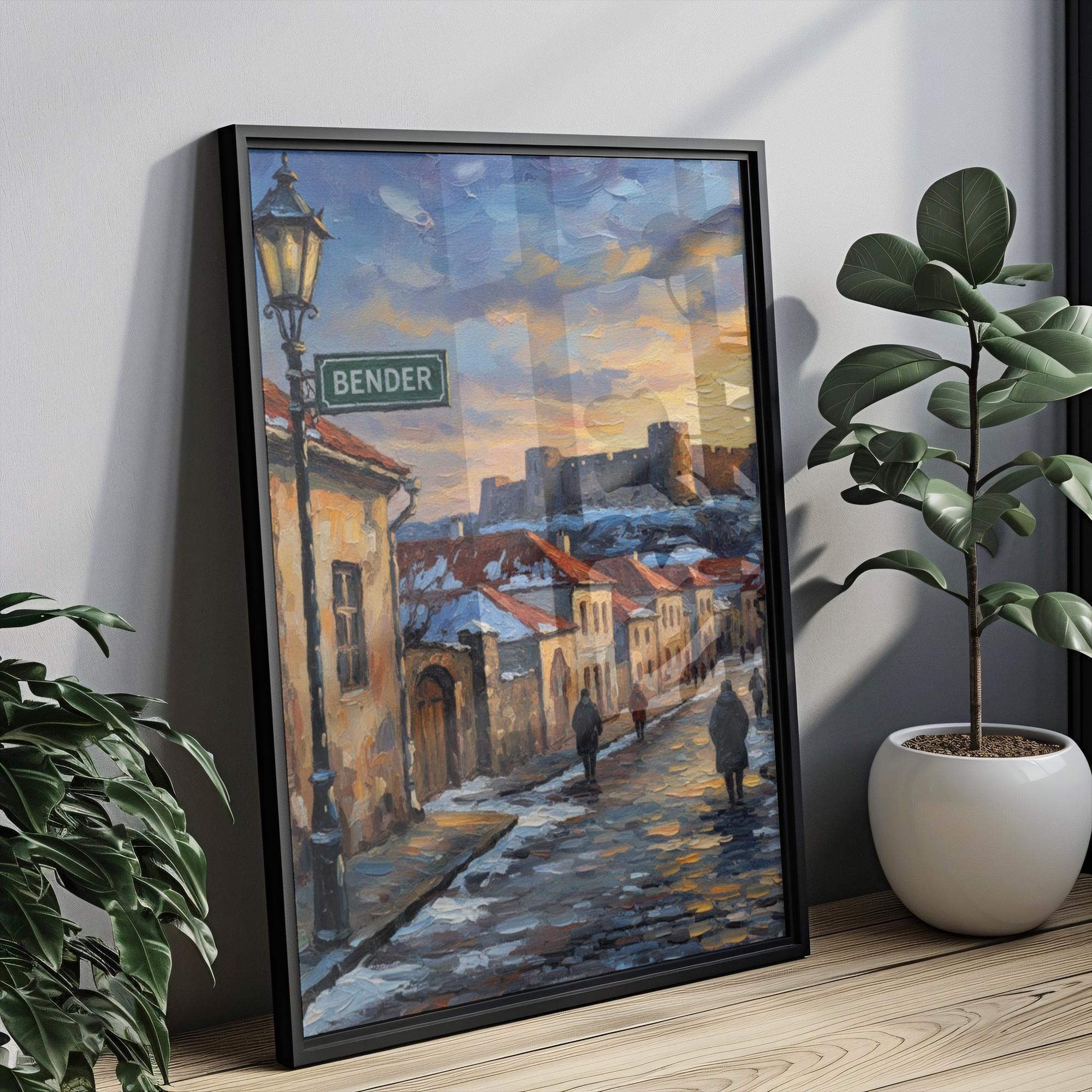 Bender Moldova Wall Art Print: Historic Eastern European Travel Poster