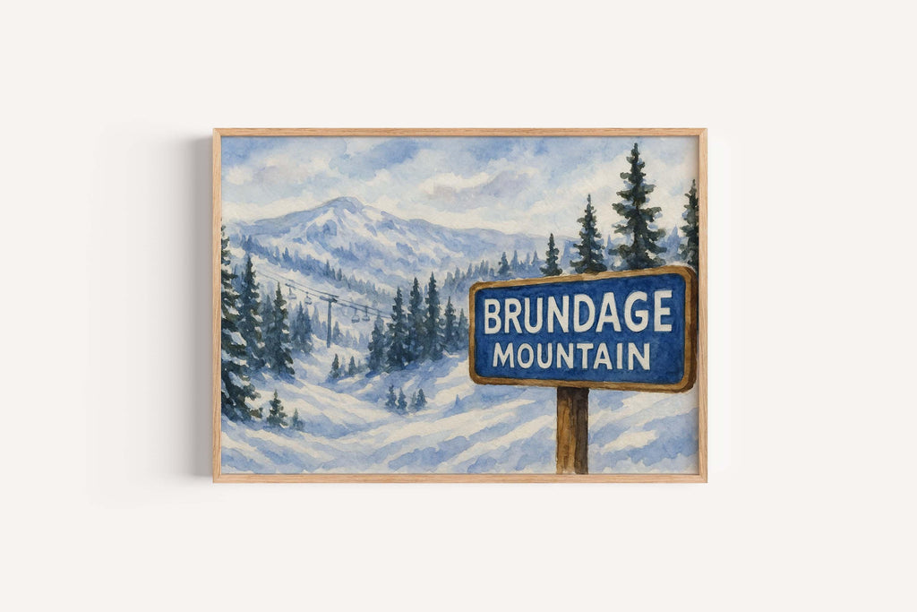 Brundage Mountain Ski Resort Poster - McCall, Idaho, USA