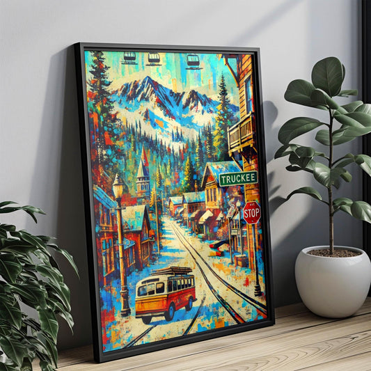 Print of Truckee Wall Art: California Travel Poster, Cali Decor, Housewarming Gift, America Art, Modern California Print