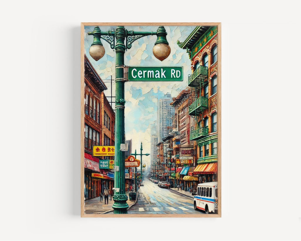 Cermak Road Wall Art - Chicago, Illinois, USA