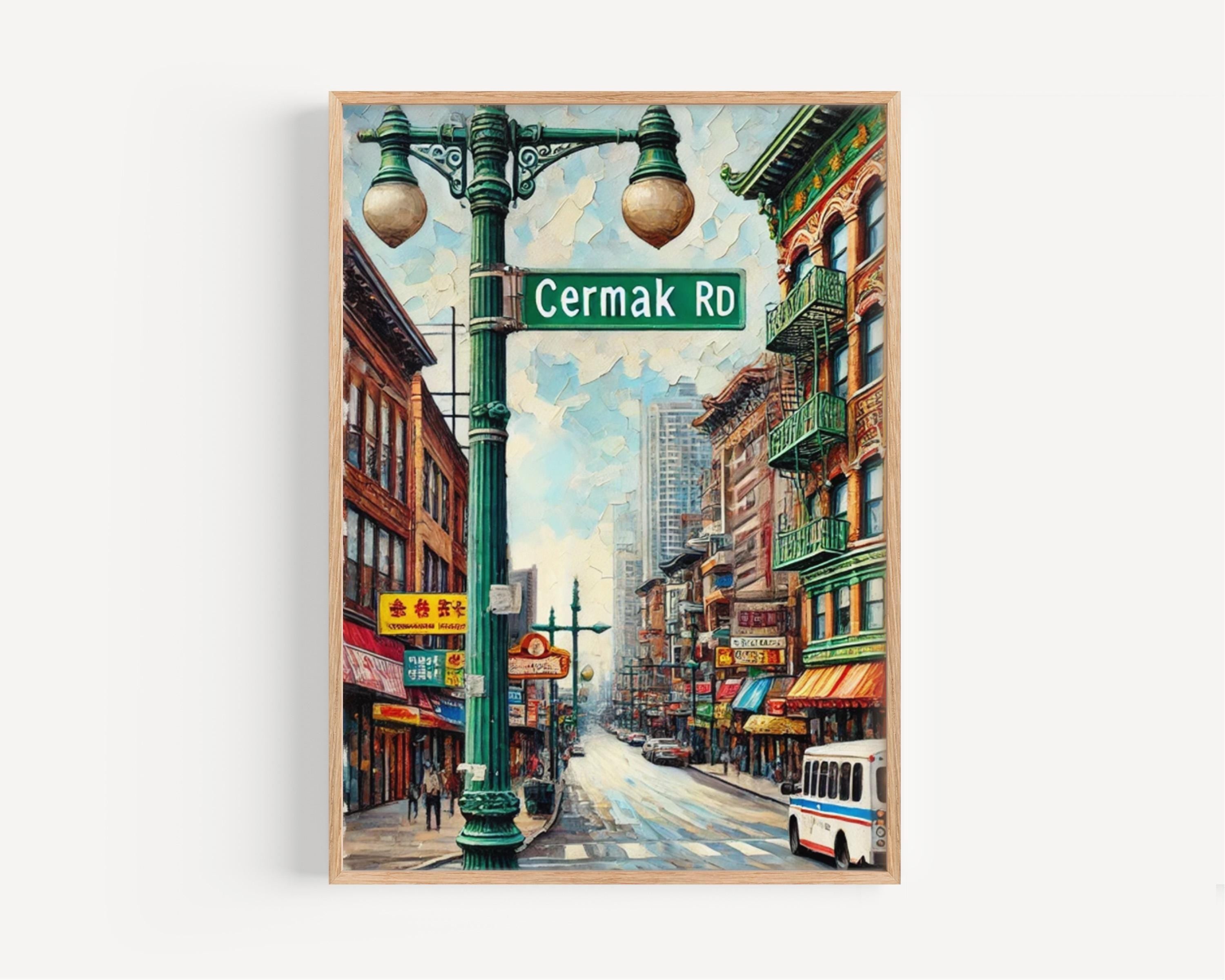Cermak Road Wall Art - Chicago, Illinois, USA