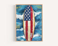 Surfing Patriotic Wall Art - United States
