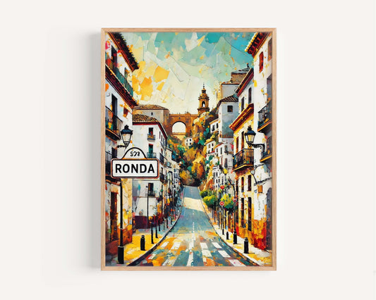Ronda Art - Spain City Wall Art Print, Travel Poster & European Artwork, Perfect Housewarming Gift