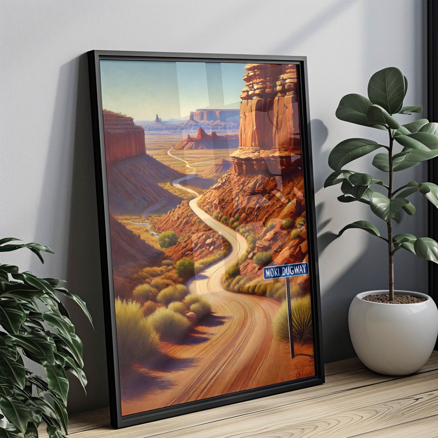 Moki Dugway Wall Art Print - Utah Travel Poster, American Souvenir, Housewarming Gift, Scenic Utah Landscape Artwork