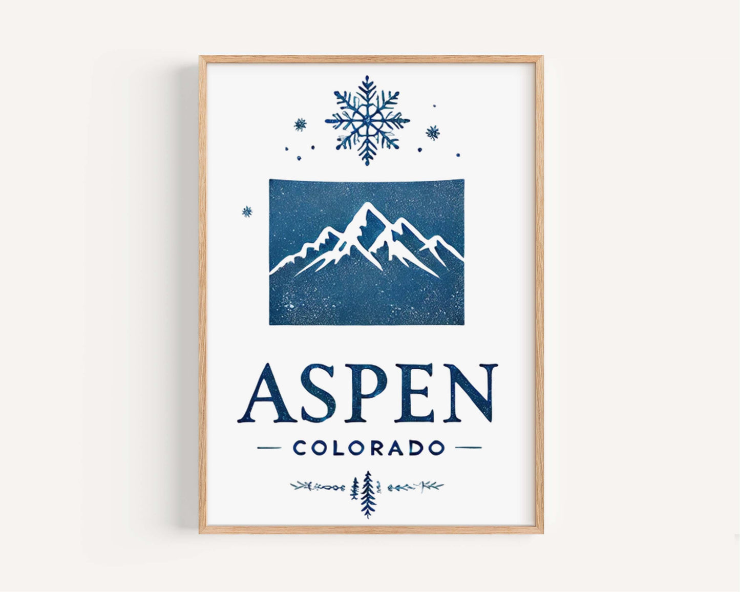 Aspen Print Colorado Wall Art - Skiing Home Decor, Travel Art, Aspen Tree Poster, Housewarming & College Gift, CO Nature Print