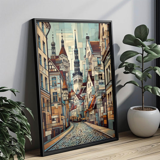 Estonia Pikk St Wall Art Print - Travel Poster & European Souvenir, Housewarming Gift, Estonia Street Map Decor