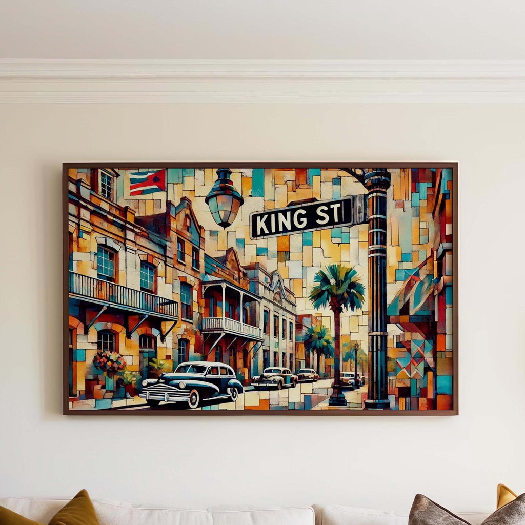 King Street Wall Art Cubism - Charleston, South Carolina, USA