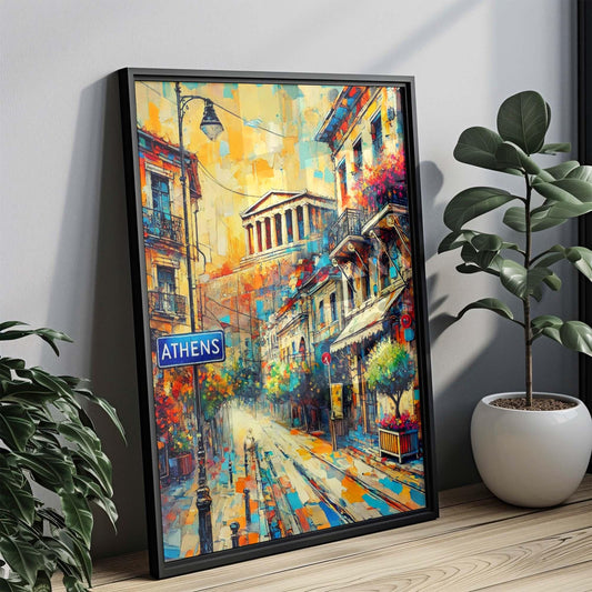 Greece Gift Athens Wall Art Print - Travel Poster of Greece, European Artwork, Housewarming Decor, Athens Travel Print, Unique Europe Gift