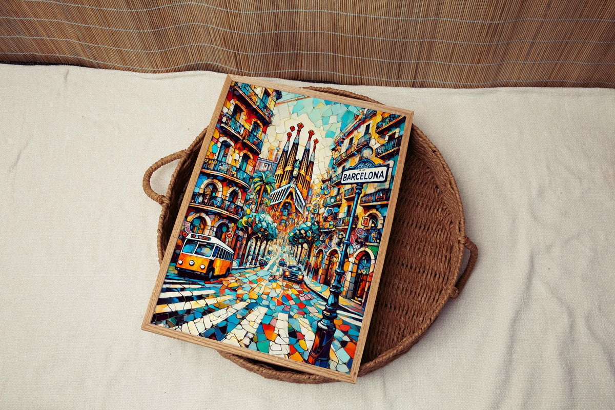 Barcelona Vibrant Print - Barcelona, Spain