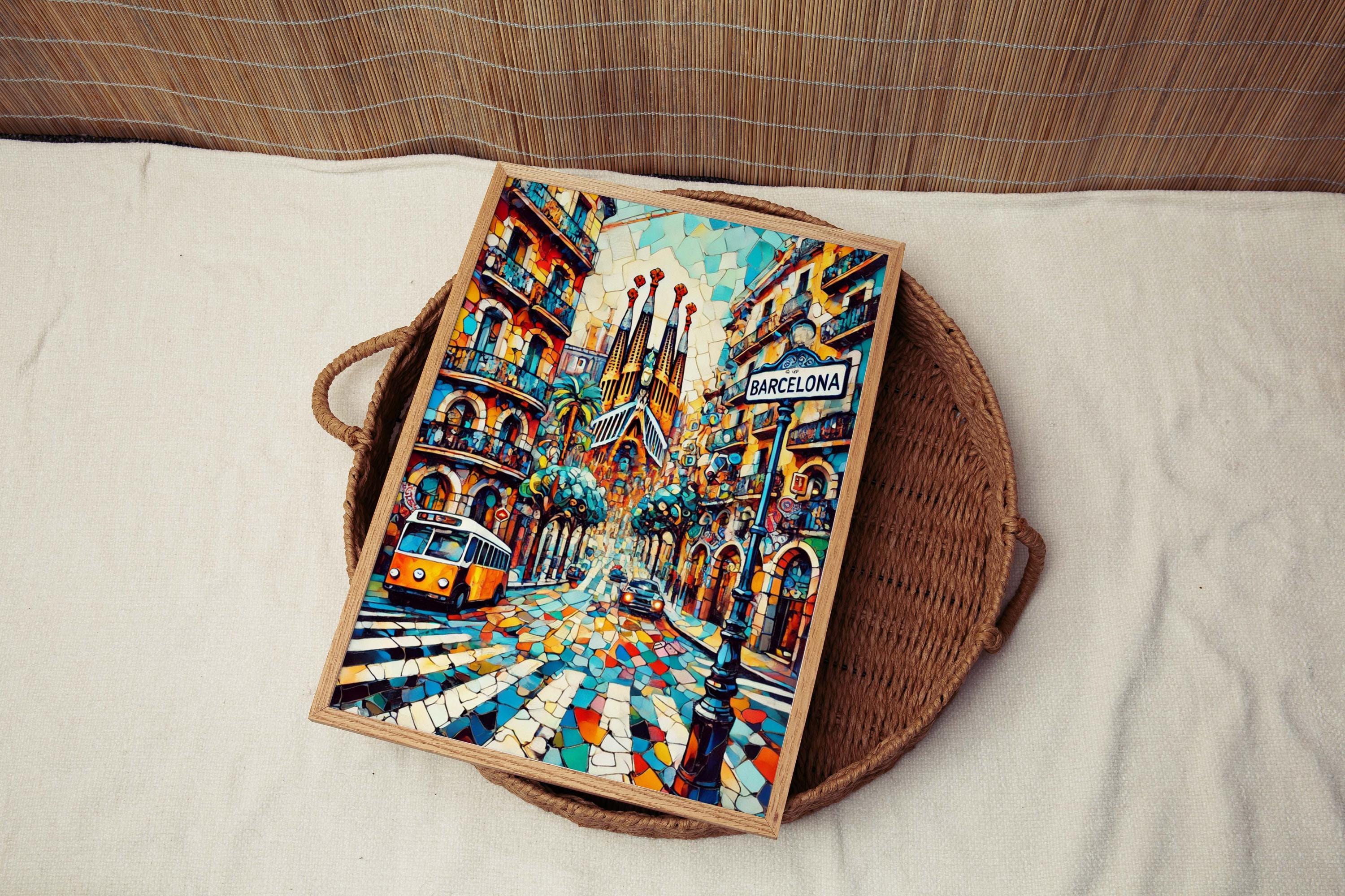 Barcelona Art Print - Vibrant Spain Wall Decor, Travel Poster, Housewarming Gift, Modern European Home Accent