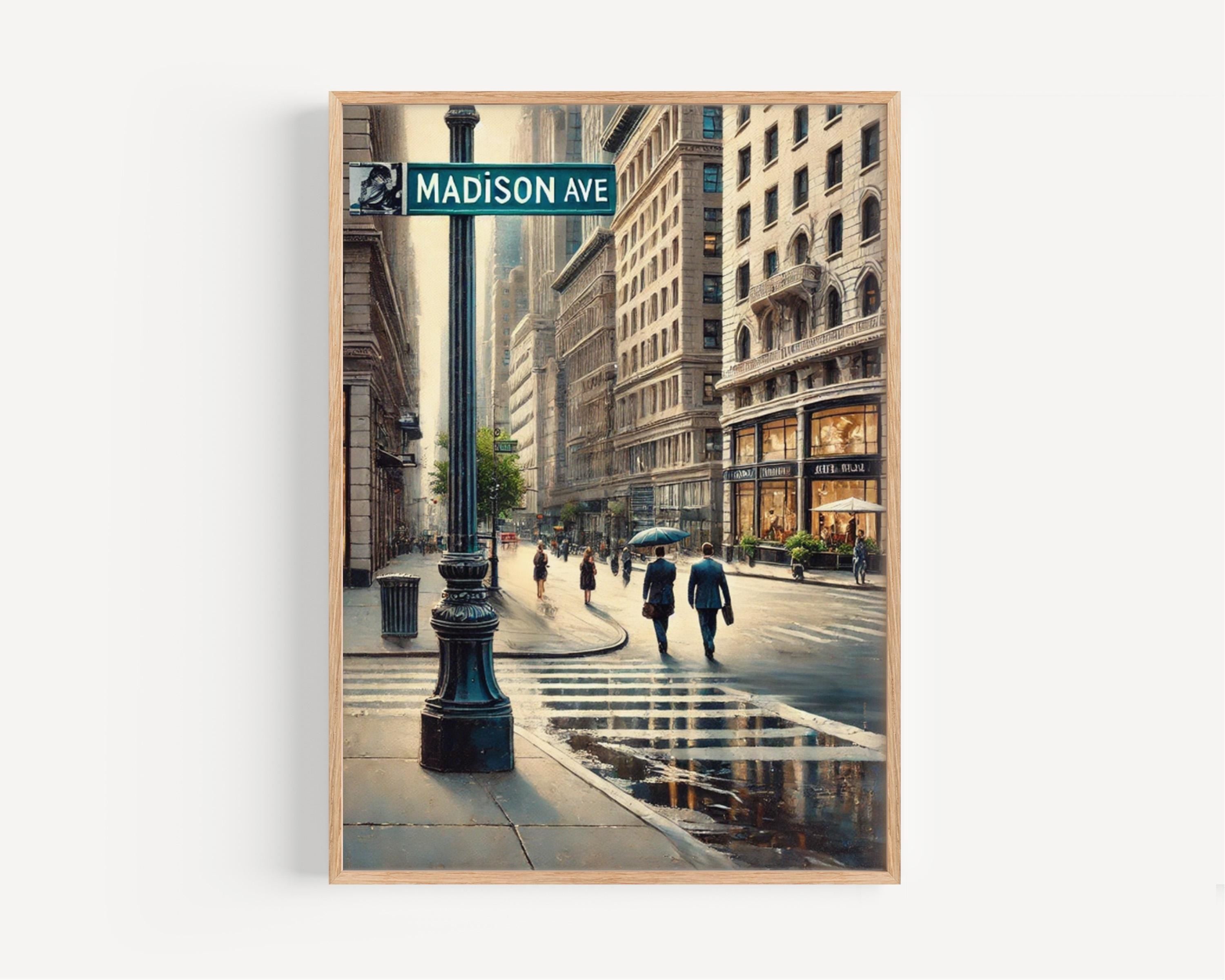 Madison Ave Print Vintage - New York, New York, USA