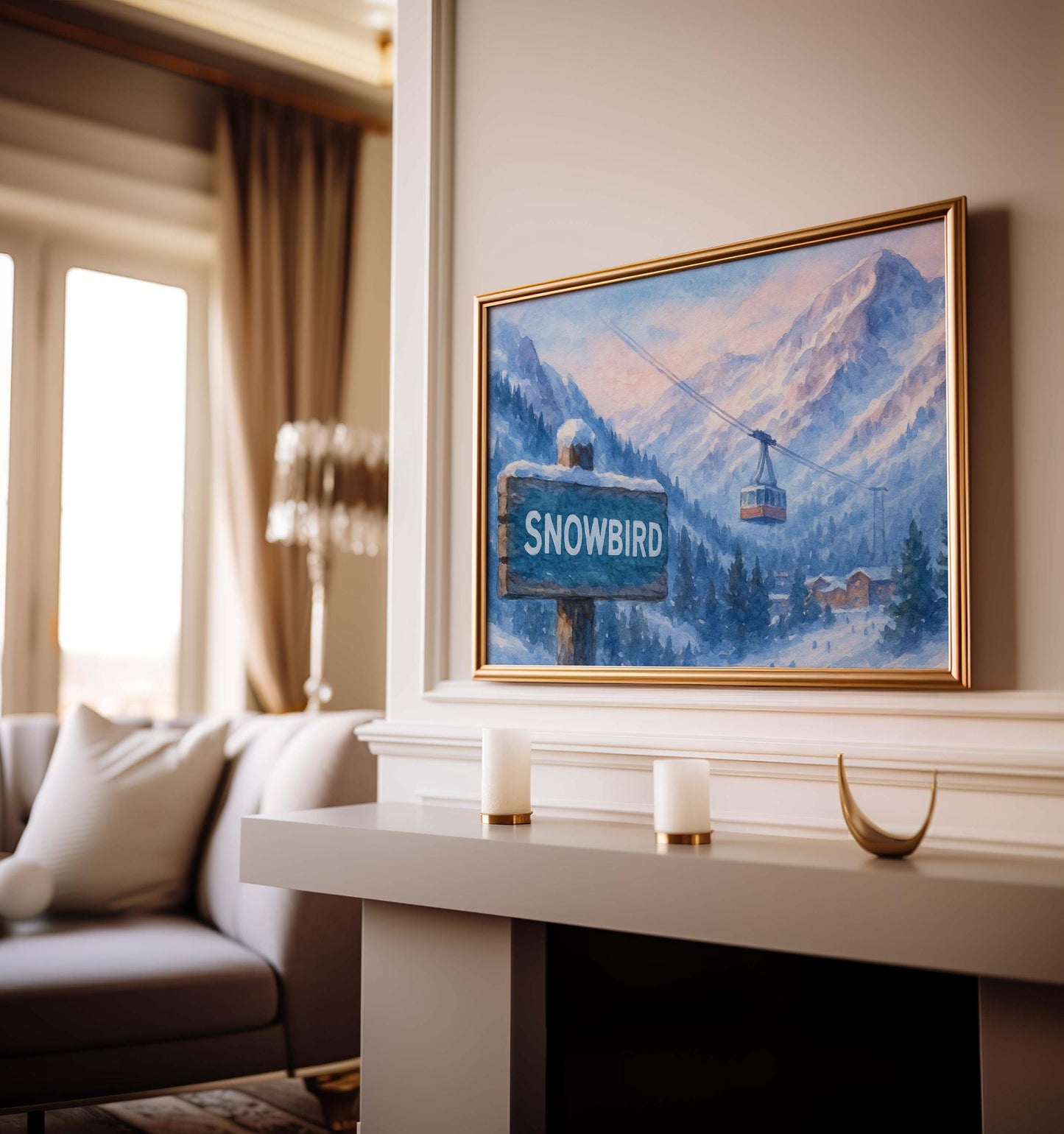 Snowbird Ski Resort Art Print: Utah Winter Landscape