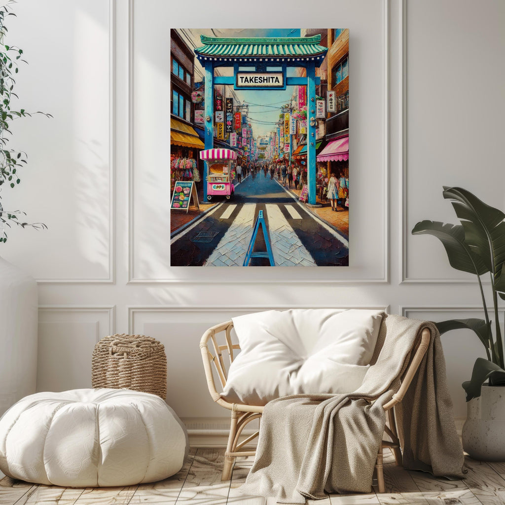 Takeshita Street Wall Art Vibrant - Tokyo, Japan