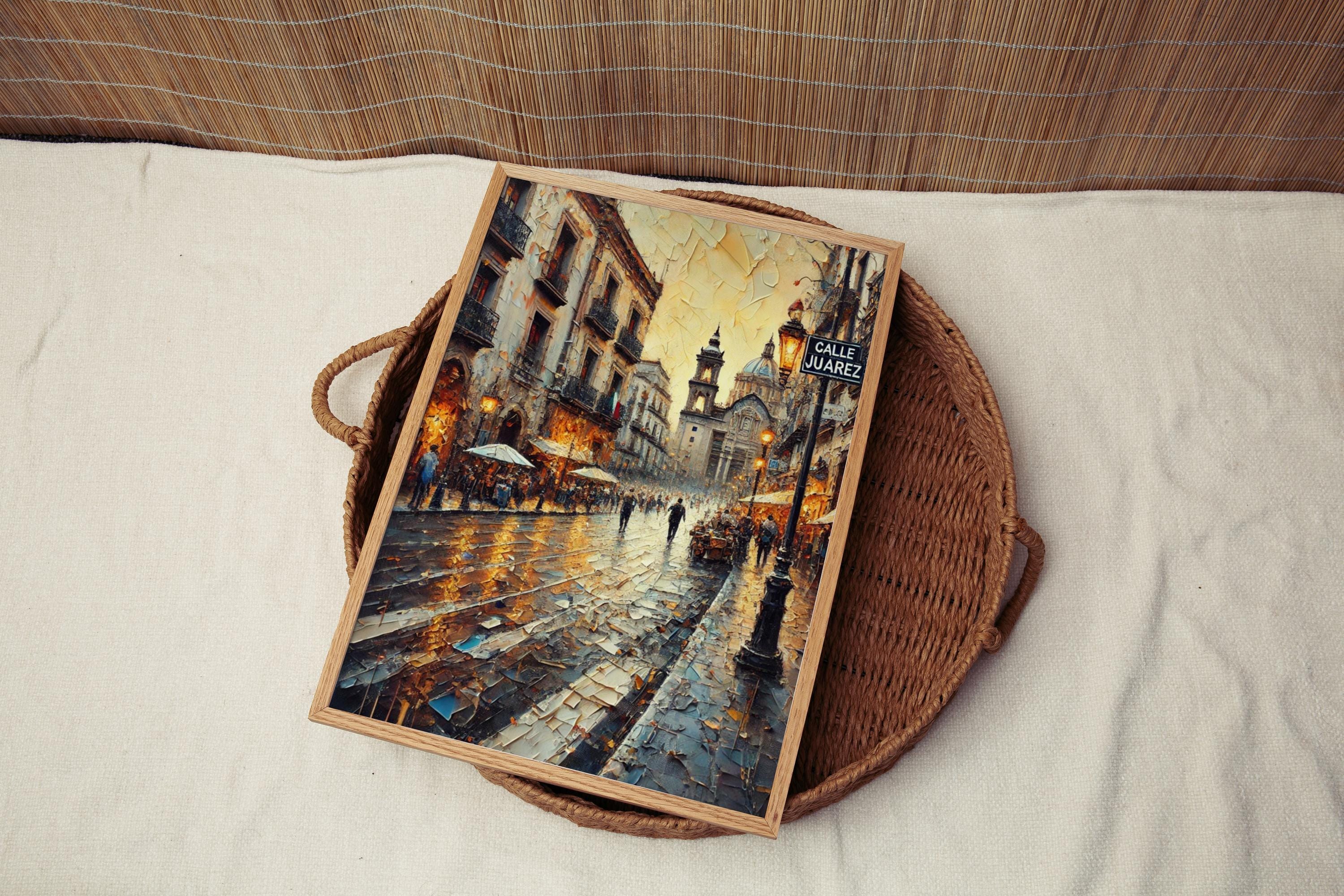 Guadalajara Calle Juarez Wall Art Print, Mexico Travel Poster, Housewarming Gift, Mexican Artwork, Travel Decor, Mexico Cityscape