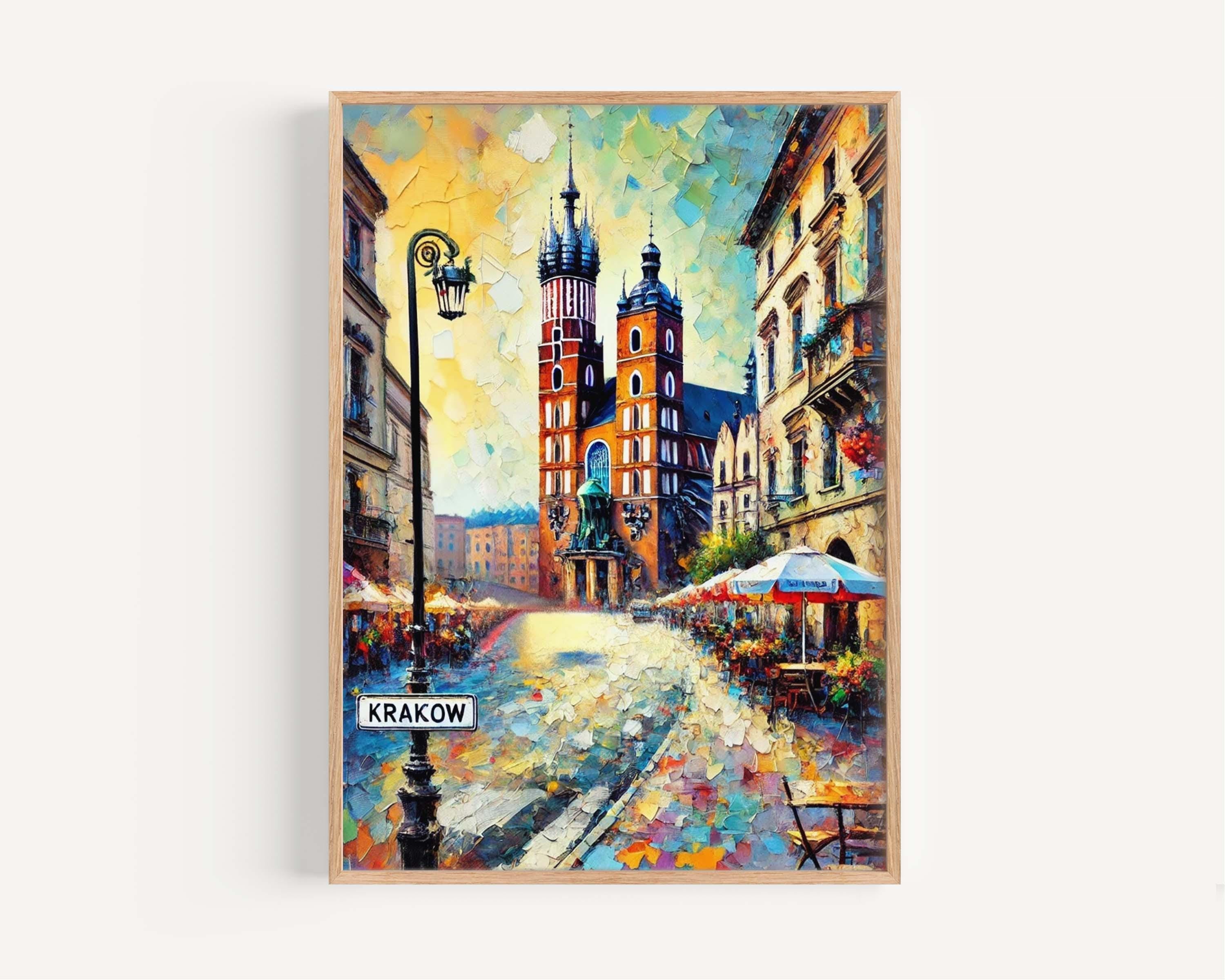 Krakow Vintage Poster - Krakow, Poland