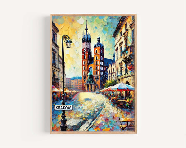 Krakow Vintage Poster - Krakow, Poland