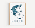 Mykonos Coastal Blue Print - Mykonos, Greece