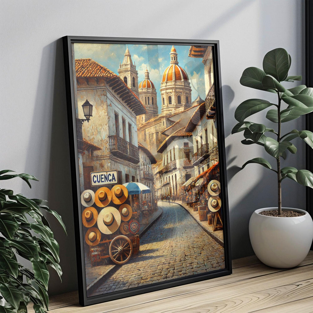 South American Ecuador Cuenca Wall Art Print – Travel Poster, Ecuador Gift & Home Decor, Housewarming Art, Ecuadorian Culture Design