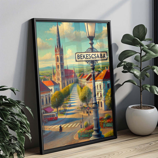 Bekescsaba Art Print - Hungary City Wall Art, Travel Poster, Housewarming Gift, Bekescsaba Travel Decor, Hungary Artwork, Cityscape Print