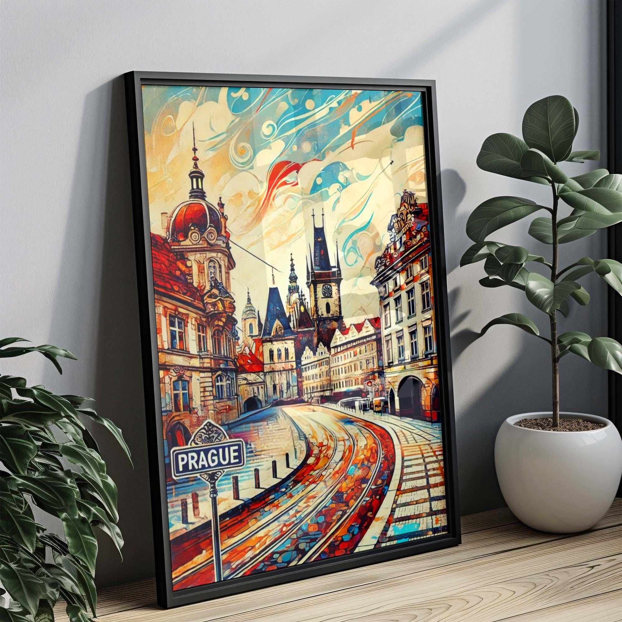 Prague Art Print - Czech Republic Wall Decor, Travel Poster, Cityscape Gift, Housewarming & Home Office Artwork