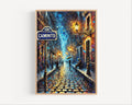 Caminito Oil Painting Art Print: Buenos Aires Argentina Street Sign Travel Poster