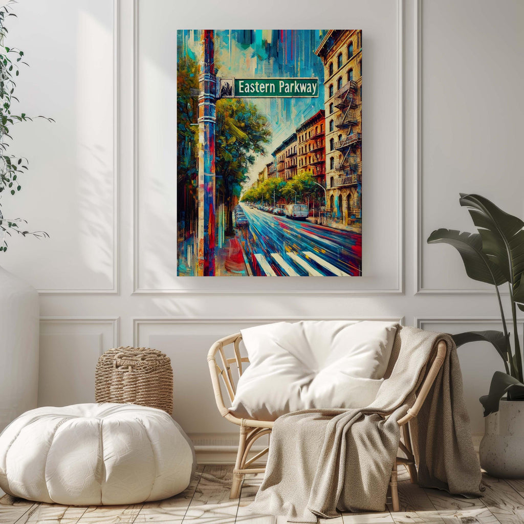 Eastern Parkway Wall Art Print - Brooklyn Travel Poster, New York City Decor, Housewarming & Brooklyn Gift, NYC Artwork