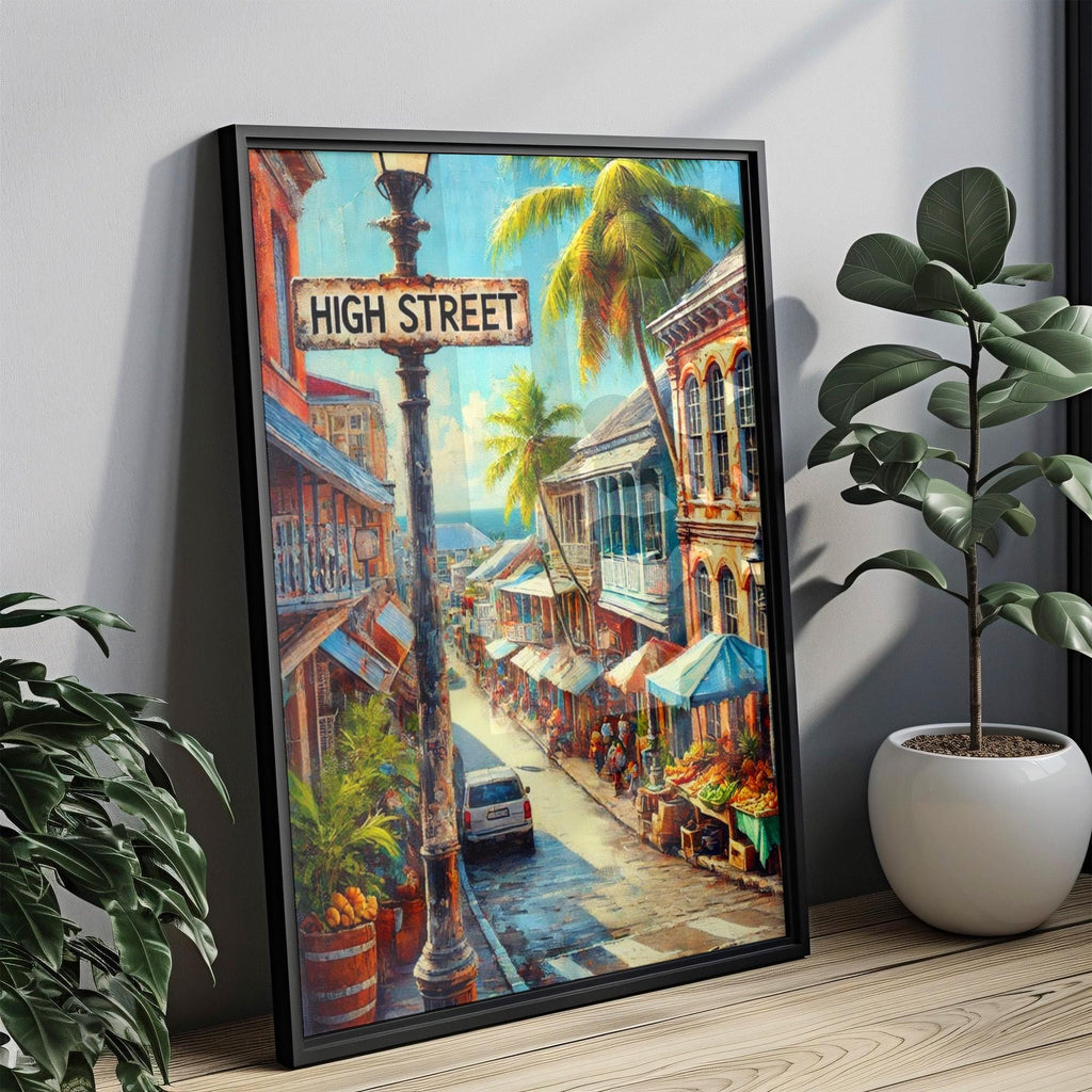 High Street Print - St. John's, Antigua and Barbuda