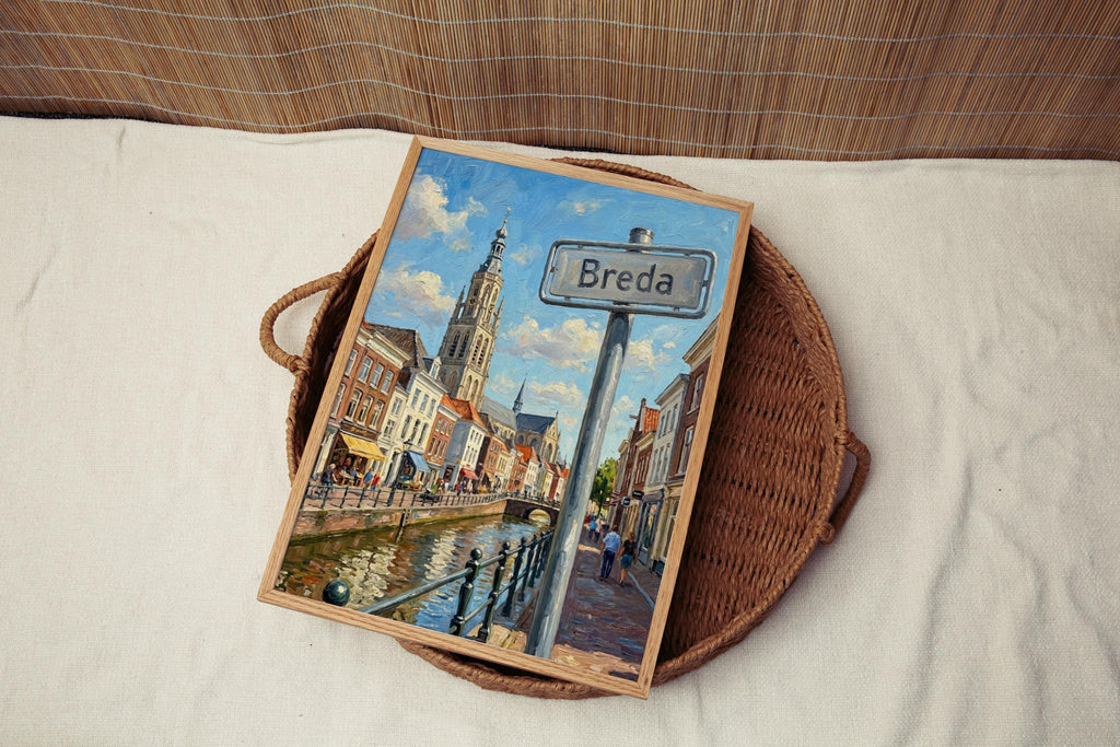 Breda Street Sign Wall Art Print: Historic Dutch City Travel Poster