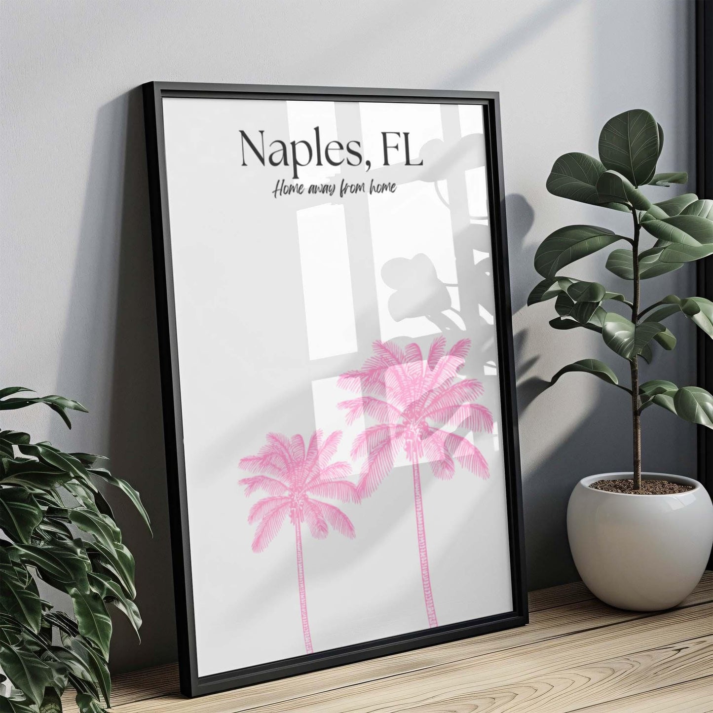 Naples Print Florida Wall Art, Travel Decor Gift for Home, College & Housewarming, Female College Gift, Tropical Naples Beach Poster