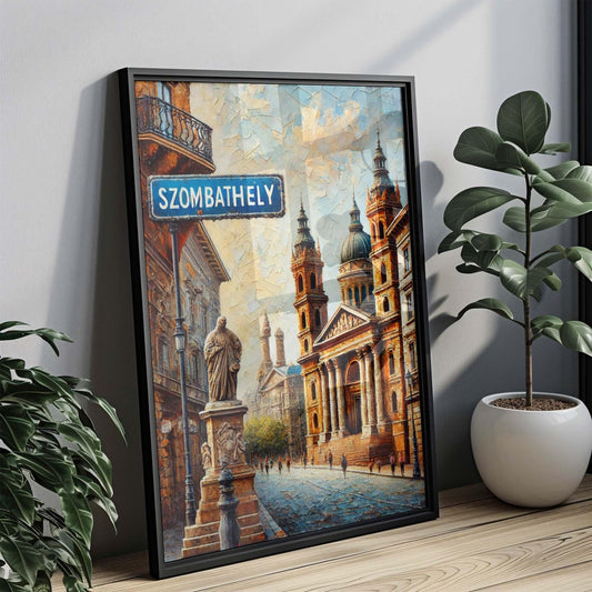 Szombathely Art Print - Hungary City Travel Poster, Szombathely Wall Art, Housewarming Gift, Unique Hungary Artwork, Modern Home Decor