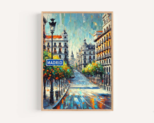 Madrid Art Print - Madrid Wall Art, Spain City Travel Poster, European Decor, Housewarming Gift, Spain Artwork, Modern Travel Print